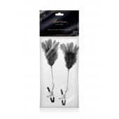 Зажимы для сосков с черными перьями Sweet Caress Feather Nipple Clumps - Sweet Caress - купить с доставкой в Долгопрудном