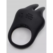 Черное эрекционное виброкольцо Sensation Rechargeable Vibrating Rabbit Love Ring - Fifty Shades of Grey - в Долгопрудном купить с доставкой