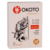 Тонкие презервативы OKOTO Thin Extra Soft - 3 шт. - Sitabella - купить с доставкой в Долгопрудном