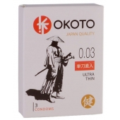Ультратонкие презервативы OKOTO Ultra Thin - 3 шт. - Sitabella - купить с доставкой в Долгопрудном