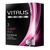 Ультратонкие презервативы VITALIS PREMIUM super thin - 3 шт. - Vitalis - купить с доставкой в Долгопрудном