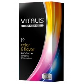 Цветные ароматизированные презервативы VITALIS PREMIUM color   flavor - 12 шт. - Vitalis - купить с доставкой в Долгопрудном