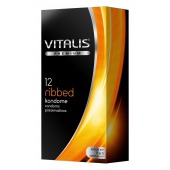 Ребристые презервативы VITALIS PREMIUM ribbed - 12 шт. - Vitalis - купить с доставкой в Долгопрудном
