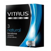 Классические презервативы VITALIS PREMIUM natural - 3 шт. - Vitalis - купить с доставкой в Долгопрудном