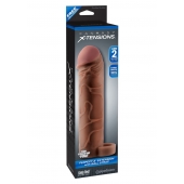 Коричневая насадка с кольцом Perfect 2 Extension with Ball Strap - 19 см. - Pipedream - в Долгопрудном купить с доставкой