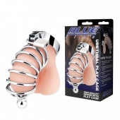 Серебристая клетка для члена Urethral Play Cage - BlueLine - купить с доставкой в Долгопрудном