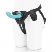Голубая изогнутая насадка 6in Remote Control Ripple P-Spot G-Spot на черных трусиках - 16 см. - Pegasus - купить с доставкой в Долгопрудном