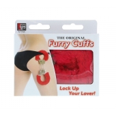 Металлические наручники с красной меховой опушкой METAL HANDCUFF WITH PLUSH RED - Dream Toys - купить с доставкой в Долгопрудном