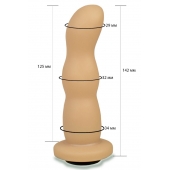 Телесная рельефная насадка Harness - 14,2 см. - LOVETOY (А-Полимер) - купить с доставкой в Долгопрудном