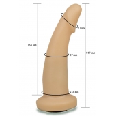 Телесная гладкая насадка Harness - 14,7 см. - LOVETOY (А-Полимер) - купить с доставкой в Долгопрудном