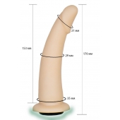 Телесная гладкая насадка-фаллоимитатор Harness - 17 см. - LOVETOY (А-Полимер) - купить с доставкой в Долгопрудном