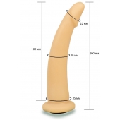 Телесная гладкая насадка-фаллоимитатор Harness - 20 см. - LOVETOY (А-Полимер) - купить с доставкой в Долгопрудном