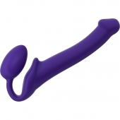 Фиолетовый безремневой страпон Silicone Bendable Strap-On - size M - Strap-on-me - купить с доставкой в Долгопрудном