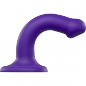 Фиолетовый фаллоимитатор-насадка Strap-On-Me Dildo Dual Density size S - 17 см. - Strap-on-me - купить с доставкой в Долгопрудном