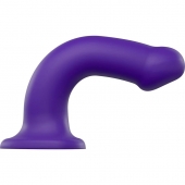 Фиолетовый фаллоимитатор-насадка Strap-On-Me Dildo Dual Density size L - 19 см. - Strap-on-me - купить с доставкой в Долгопрудном