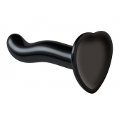 Черный фаллоимитатор-насадка Strap-On-Me P G spot Dildo size S - 16,4 см. - Strap-on-me - купить с доставкой в Долгопрудном