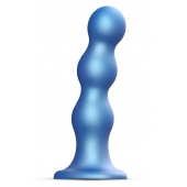 Голубая насадка Strap-On-Me Dildo Plug Balls size S - Strap-on-me - купить с доставкой в Долгопрудном