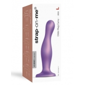 Фиолетовая насадка Strap-On-Me Dildo Plug Curvy size L - Strap-on-me - купить с доставкой в Долгопрудном