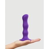 Фиолетовая насадка Strap-On-Me Dildo Geisha Balls size M - Strap-on-me - купить с доставкой в Долгопрудном