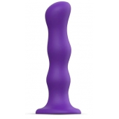 Фиолетовая насадка Strap-On-Me Dildo Geisha Balls size M - Strap-on-me - купить с доставкой в Долгопрудном