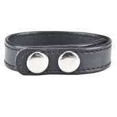 Кольцо на пенис SNAP COCK RING из искусственной кожи на клепках - BlueLine - в Долгопрудном купить с доставкой