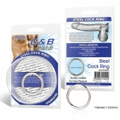 Стальное эрекционное кольцо STEEL COCK RING - 3.5 см. - BlueLine - в Долгопрудном купить с доставкой