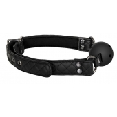 Черный кляп-шарик BALL GAG DIAMOND - Dream Toys - купить с доставкой в Долгопрудном