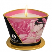 Массажная свеча Rose Petals с ароматом розы - 170 мл. - Shunga - купить с доставкой в Долгопрудном
