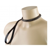 Эффектный сверкающий ошейник с поводком  Гламур - Sitabella - купить с доставкой в Долгопрудном