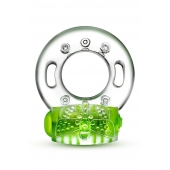 Зеленое эрекционное виброкольцо Arouser Vibrating C-Ring - Blush Novelties - в Долгопрудном купить с доставкой