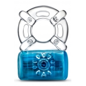 Синее эрекционное виброкольцо Pleaser Rechargeable C-Ring - Blush Novelties - в Долгопрудном купить с доставкой
