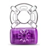 Фиолетовое эрекционное виброкольцо One Night Stand Vibrating C-Ring - Blush Novelties - в Долгопрудном купить с доставкой