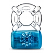 Синее эрекционное виброкольцо One Night Stand Vibrating C-Ring - Blush Novelties - в Долгопрудном купить с доставкой
