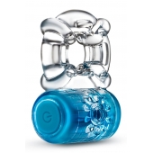 Синее эрекционное виброкольцо One Night Stand Vibrating C-Ring - Blush Novelties - в Долгопрудном купить с доставкой