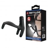 Черная вибронасадка на пенис Vibrating Penis Sling - Baile - в Долгопрудном купить с доставкой