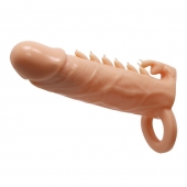 Телесная удлиняющая насадка Penis Sleeve Emmitt - 17 см. - Baile - в Долгопрудном купить с доставкой