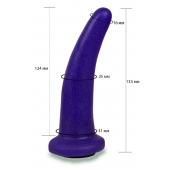 Фиолетовая гладкая изогнутая насадка-плаг - 13,3 см. - LOVETOY (А-Полимер) - купить с доставкой в Долгопрудном