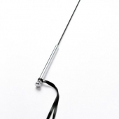 Черный кожаный стек с гладкой ручкой - 55 см. - Crazy Handmade - купить с доставкой в Долгопрудном