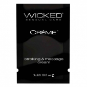 Крем для массажа и мастурбации Wicked Stroking and Massage Creme - 3 мл. - Wicked - купить с доставкой в Долгопрудном