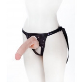 Реалистичный фаллос на поясе Harness - 20,5 см. - LOVETOY (А-Полимер) - купить с доставкой в Долгопрудном