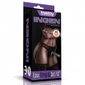 Женский темнокожий страпон Easy Strapon Set 7 Inch - 18 см. - Lovetoy - купить с доставкой в Долгопрудном