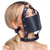 Черный намордник с кляпом-шаром Head Harness With A Gag - Orion - купить с доставкой в Долгопрудном