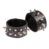 Чёрные напульсники с шипами и заклепками - Sitabella - купить с доставкой в Долгопрудном