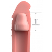 Телесная насадка-удлинитель 1 Inch Silicone X-tension - 17,8 см. - Pipedream - в Долгопрудном купить с доставкой