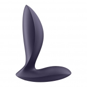 Фиолетовый анальный вибростимулятор Power Plug - Satisfyer - в Долгопрудном купить с доставкой