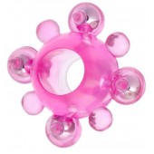 Эрекционное кольцо c бусинками - Toyfa Basic - в Долгопрудном купить с доставкой