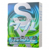 Презервативы Sagami Xtreme Mint с ароматом мяты - 3 шт. - Sagami - купить с доставкой в Долгопрудном