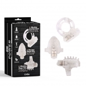 Набор из 3 прозрачных эрекционных колец с вибрацией Teasers Ring Kit - Chisa - в Долгопрудном купить с доставкой