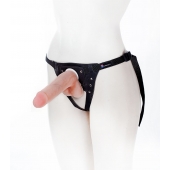 Страпон с поясом Harness - 19 см. - LOVETOY (А-Полимер) - купить с доставкой в Долгопрудном