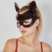 Коричневая кожаная маска  Кошечка - Sitabella - купить с доставкой в Долгопрудном